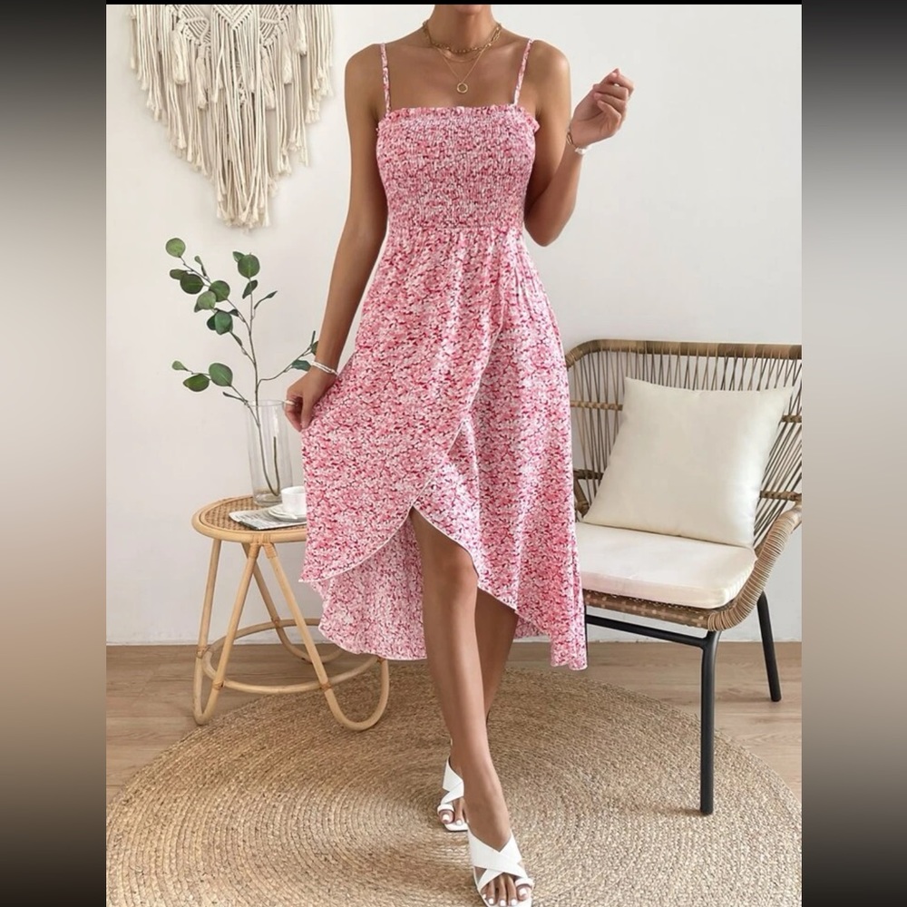 Boho floral print wrap hem cami dress - Picture 14 of 16